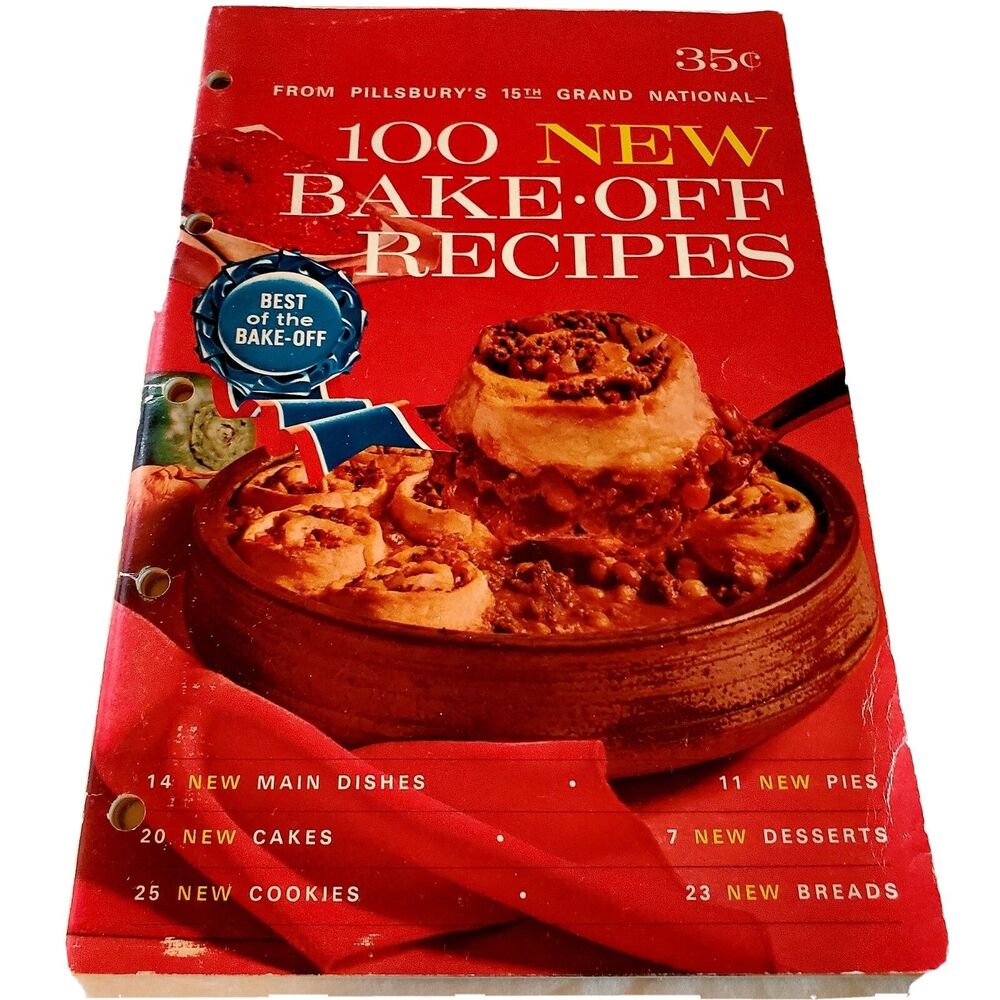 1964 Pillsbury 100 New Bake Off Recipes Cookbook 15th National Paperback Book